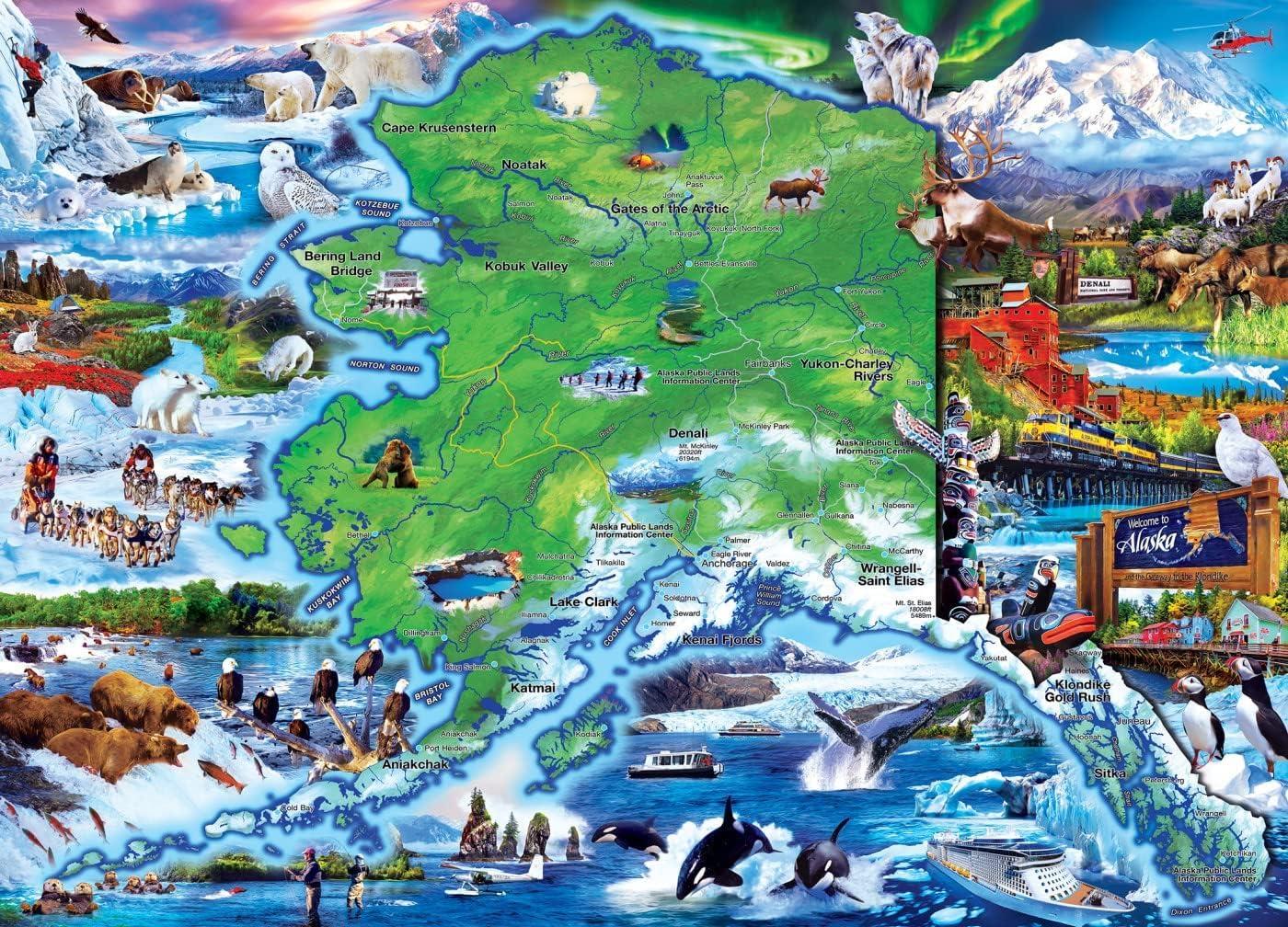 imageMasterPieces 1000 Piece Jigsaw Puzzle National Parks of America Fun for Adults Family Kids 1925x2675Alaska