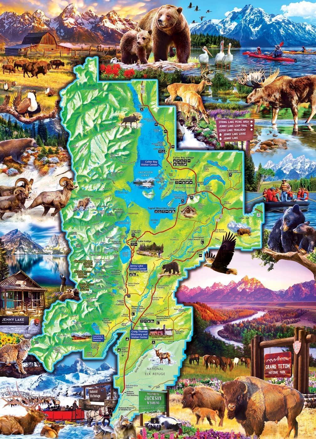 imageMasterPieces 1000 Piece Jigsaw Puzzle National Parks of America Fun for Adults Family Kids 1925x2675Grand Tetons