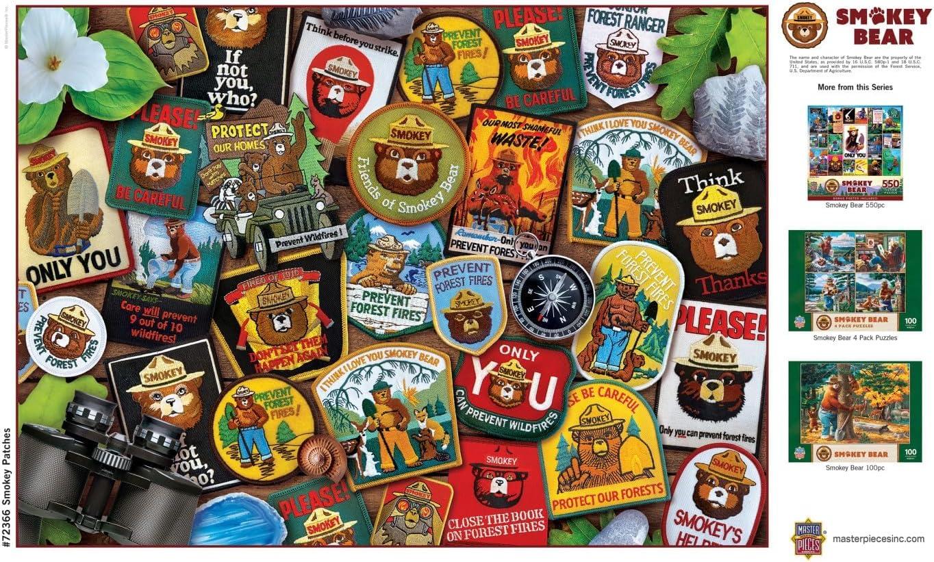 imageMasterPieces 1000 Piece Jigsaw Puzzle National Parks of America Fun for Adults Family Kids 1925x2675Smokey Bear Patches