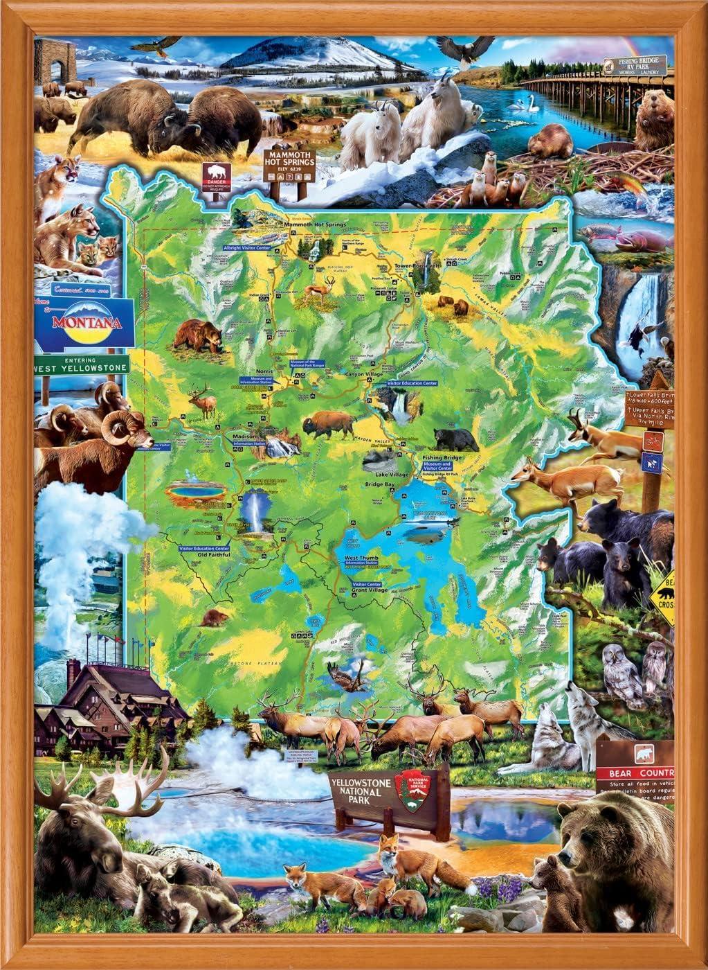 imageMasterPieces 1000 Piece Jigsaw Puzzle National Parks of America Fun for Adults Family Kids 1925x2675Yellowstone