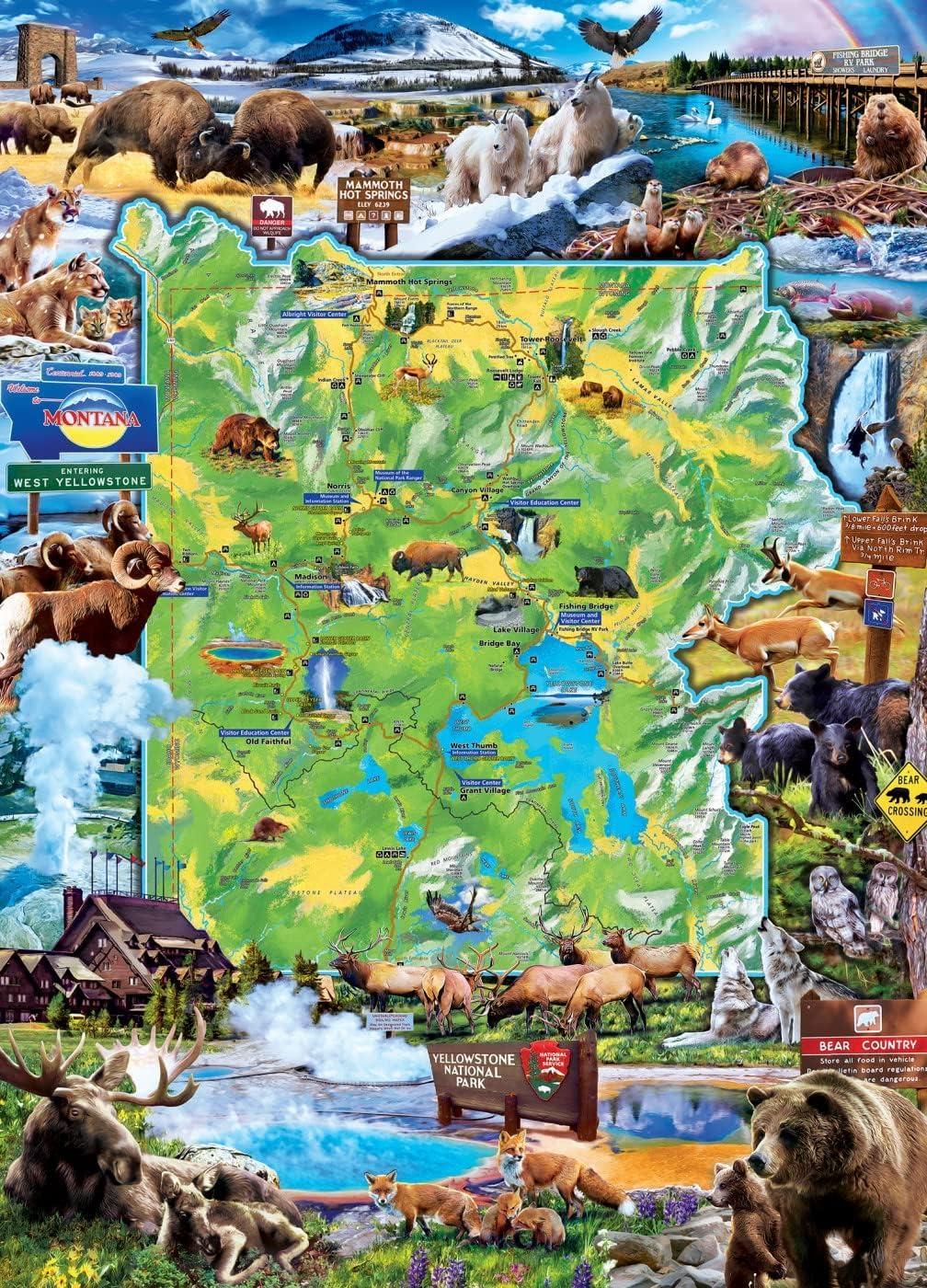 imageMasterPieces 1000 Piece Jigsaw Puzzle National Parks of America Fun for Adults Family Kids 1925x2675Yellowstone