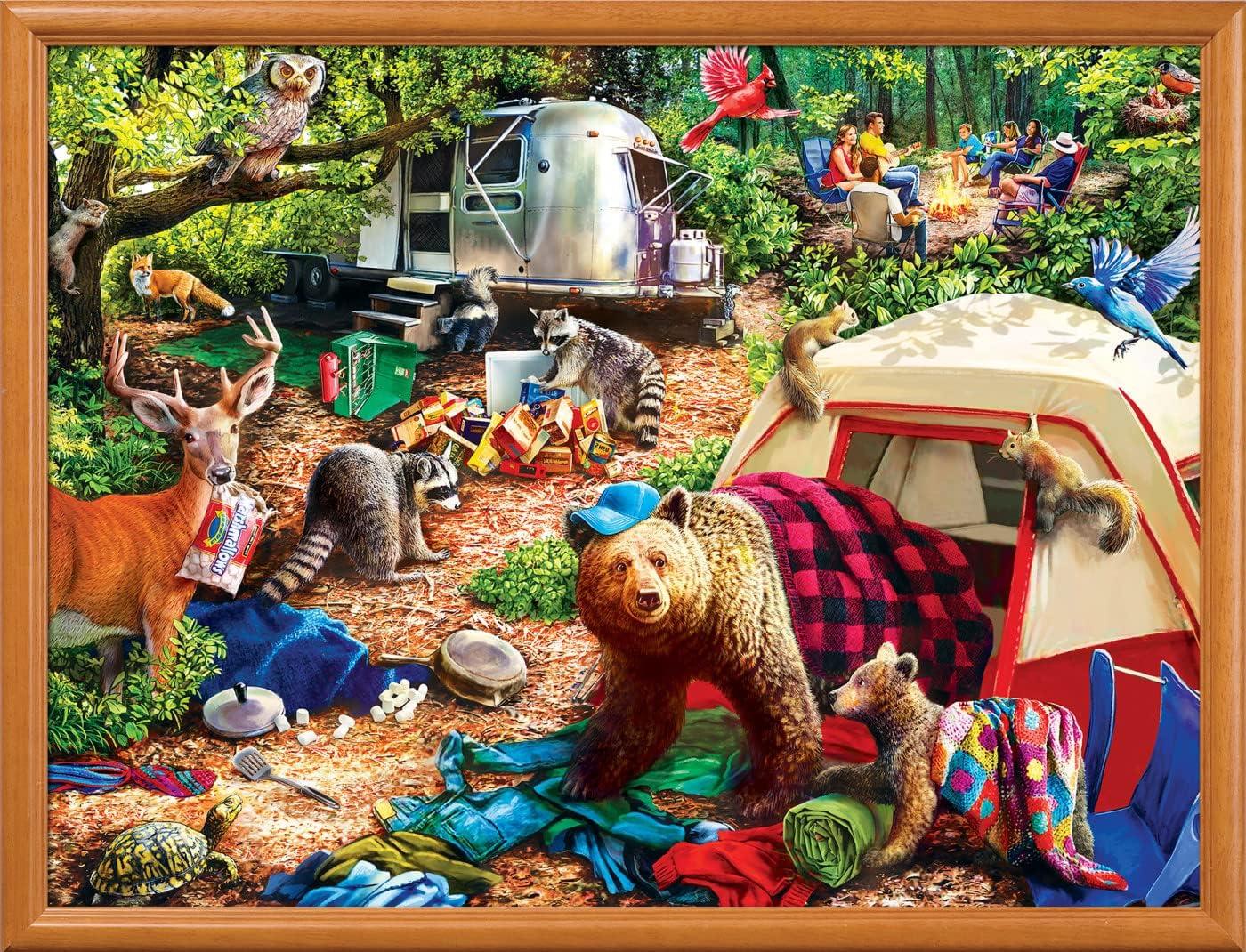 imageMasterPieces 300 Piece EZ Grip Jigsaw Puzzle Campsite Trouble 18x24300 Piece