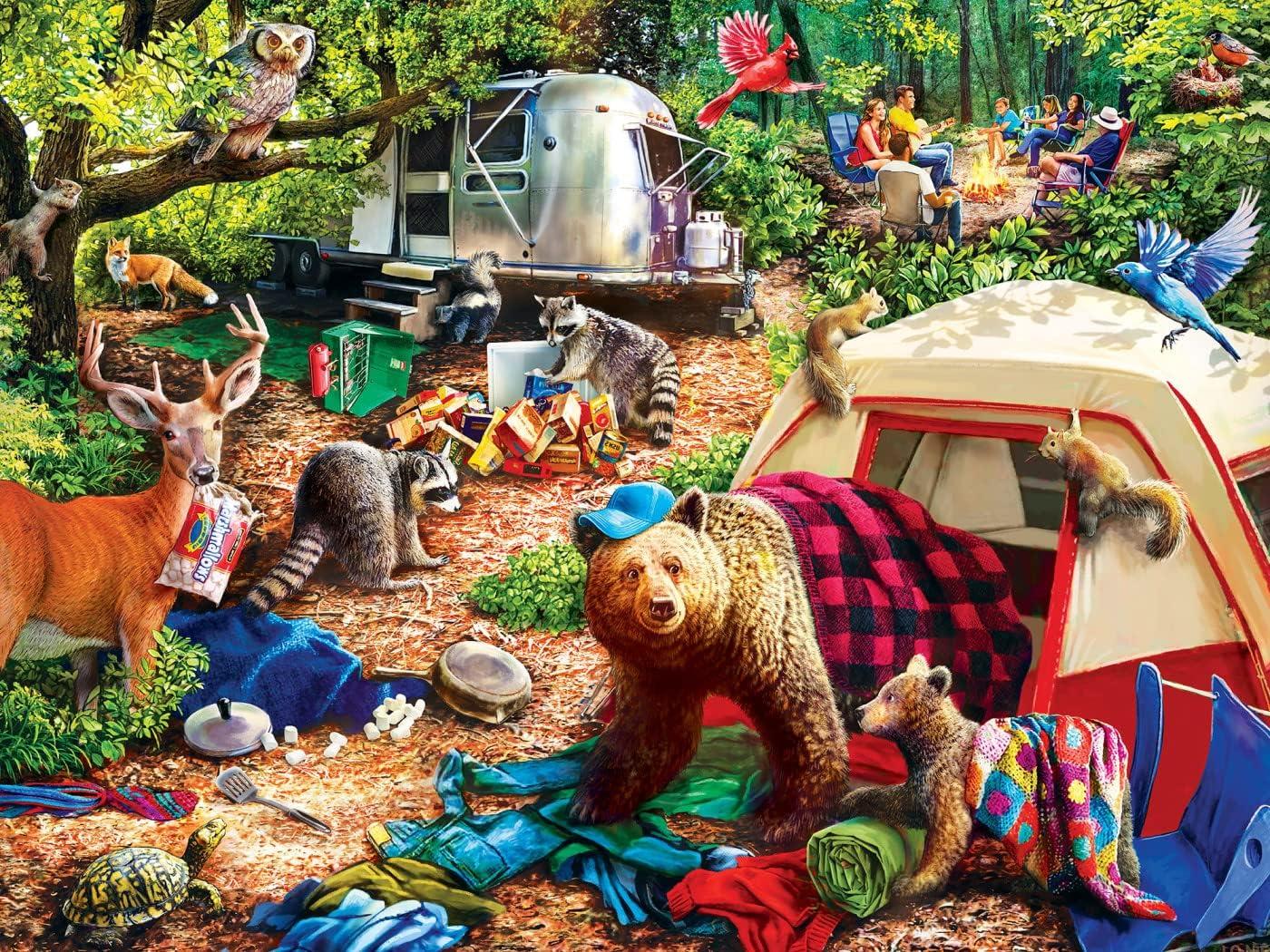 imageMasterPieces 300 Piece EZ Grip Jigsaw Puzzle Campsite Trouble 18x24300 Piece