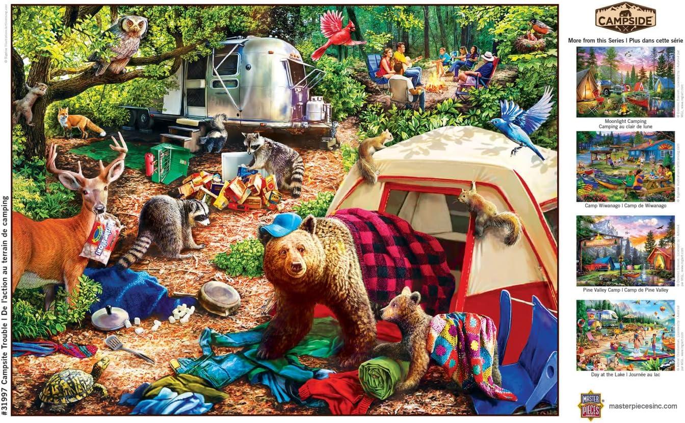 imageMasterPieces 300 Piece EZ Grip Jigsaw Puzzle Campsite Trouble 18x24300 Piece