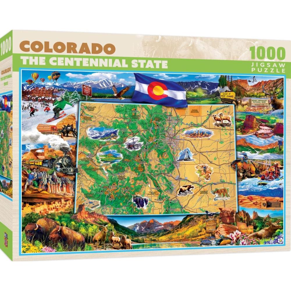 imageMasterPieces 1000 Piece Jigsaw Puzzle National Parks of America Fun for Adults Family Kids 1925x2675Colorado Map Puzzle