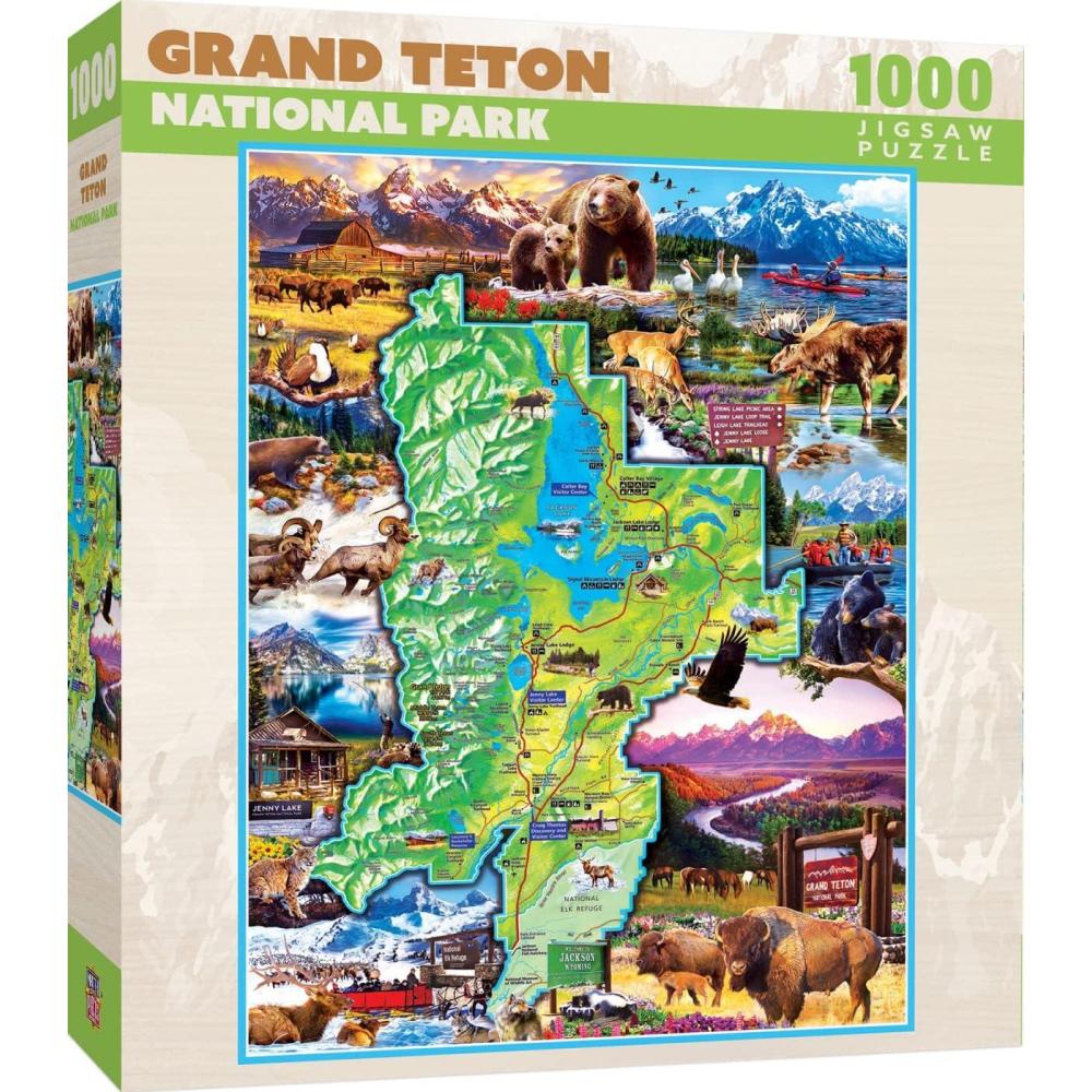 imageMasterPieces  1000 Piece Jigsaw Puzzle National Parks of America Fun for Adults Family Kids 1925x2675Grand Tetons
