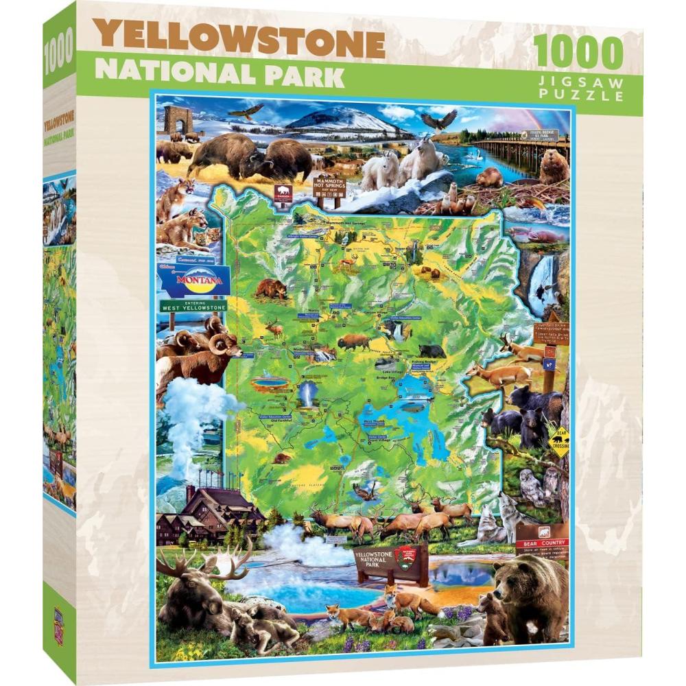 imageMasterPieces 1000 Piece Jigsaw Puzzle National Parks of America Fun for Adults Family Kids 1925x2675Yellowstone