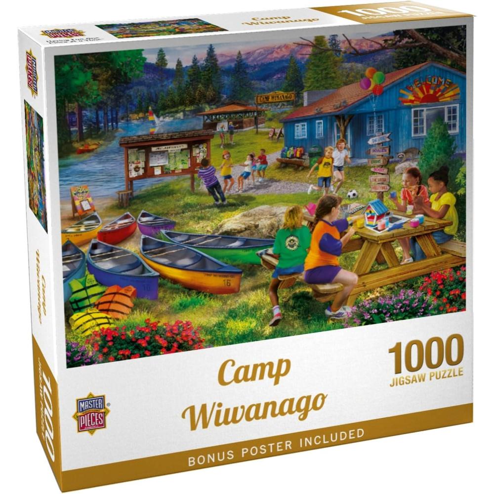 imageMasterPieces 300 Piece EZ Grip Jigsaw Puzzle  Camp Wiwanago  18x241000 Piece