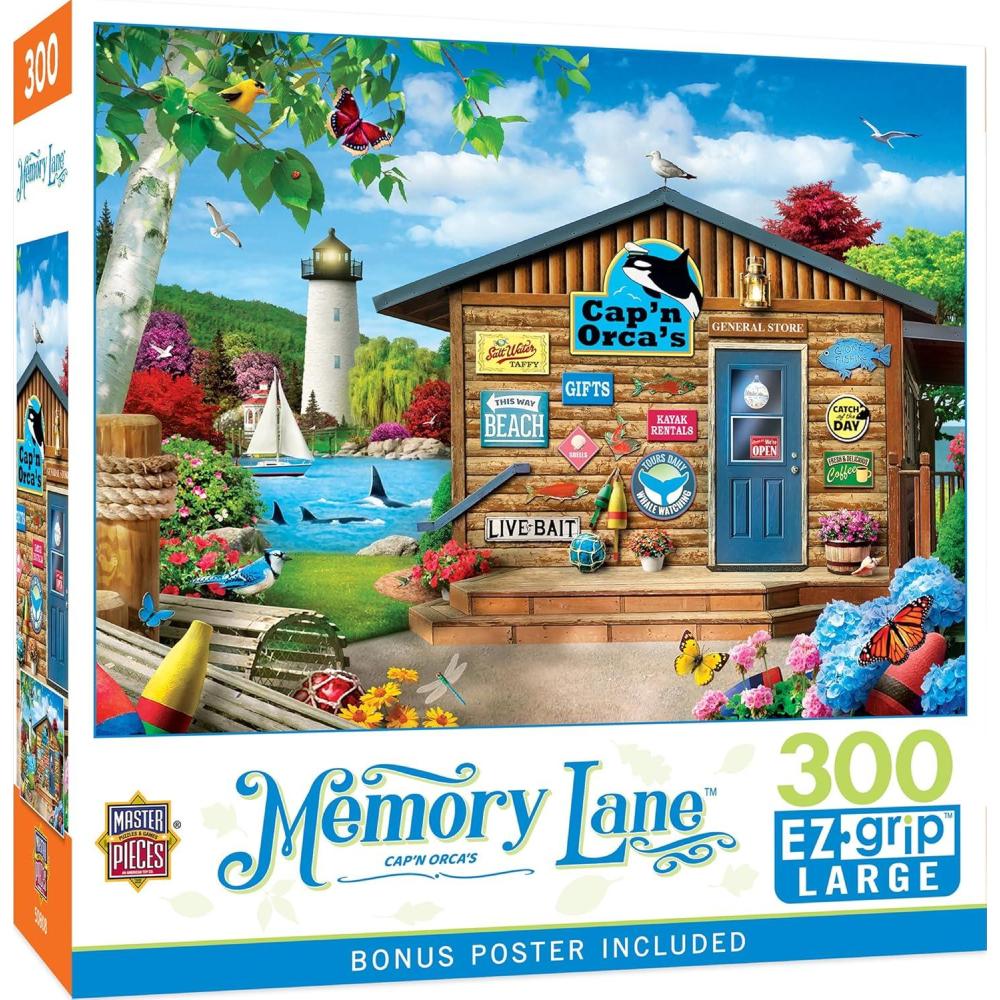 imageMasterpieces 300 Piece EZ Grip Jigsaw Puzzle Capn Orcas 18x24Capn Orcas