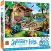 MasterPieces – 300 Piece Jigsaw Puzzle, Large EZ Grip Shapes, Cabin Crossing, Fun for Adults, Seniors, Family, Kids, Non-Glare Finish, 18″x24″(300 Piece)