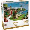 MasterPieces 300 Piece EZ Grip Jigsaw Puzzle – Lobster Bay Seaside Lighthouse and Boat – 18″x24″(1000 Piece)