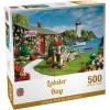 MasterPieces 300 Piece EZ Grip Jigsaw Puzzle – Lobster Bay Seaside Lighthouse and Boat – 18″x24″(500 Piece)