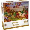 MasterPieces Thanksgiving Puzzles 300 Piece EZ Grip Jigsaw – Autumn Warmth Fall Scene – Large Piece Puzzle for Adults, Seniors, and Kids – Cozy Autumn Art, Eco-Friendly, 18″ x 24″(500 Piece)