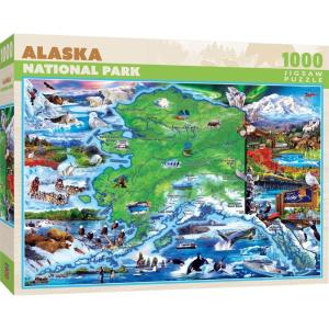 MasterPieces – 1000 Piece Jigsaw Puzzle, National Parks of America, Fun for Adults, Family, Kids 19.25″x26.75″(Alaska)