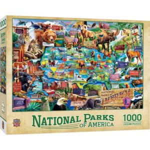 MasterPieces – 1000 Piece Jigsaw Puzzle, National Parks of America, Fun for Adults, Family, Kids 19.25″x26.75″(National Parks)