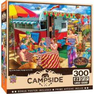 MasterPieces – 300 Piece Jigsaw Puzzle, Large EZ Grip Shapes, Trip to The Coast, Fun for Adults, Seniors, Family, Kids, Non-Glare Finish, 18″x24″(300 Piece)