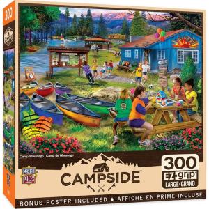 MasterPieces 300 Piece EZ Grip Jigsaw Puzzle – Camp Wiwanago – 18″x24″(300 Piece)