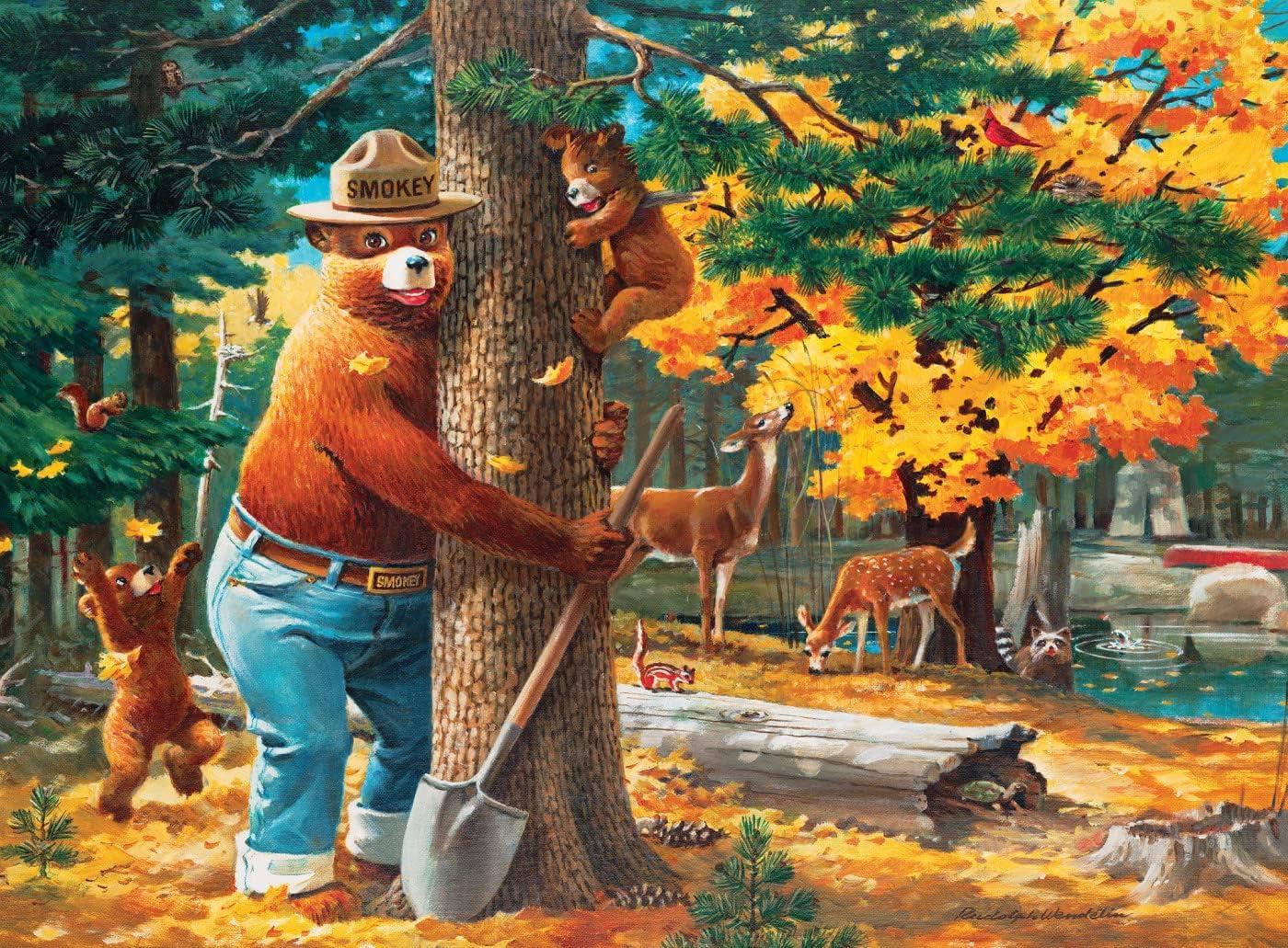 imageMasterPieces 100 Piece Jigsaw Puzzle for Kids Mount Rushmore 14x19Smokey Bear