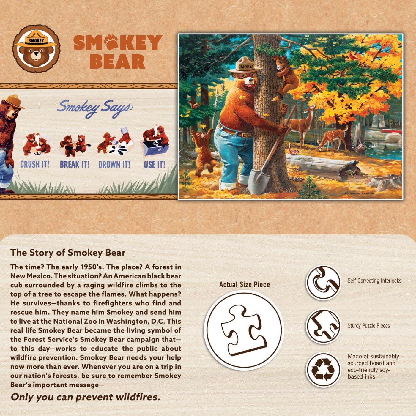 imageMasterPieces 100 Piece Jigsaw Puzzle for Kids Mount Rushmore 14x19Smokey Bear