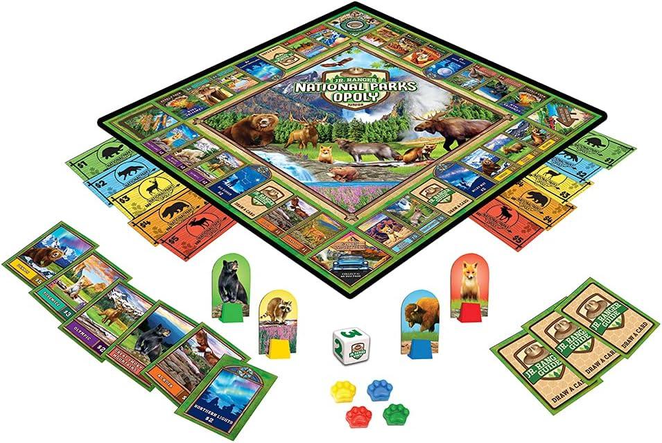 imageMasterPieces Kids amp Family Board Games Junior Ranger National Parks Opoly Jr Officially Licensed Board Games for Kids amp Family
