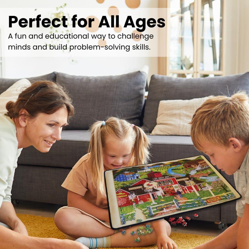 imageMasterPieces Puzzle 1500 Piece Portable Jigsaw Puzzle Board Puzzle Table Foldable Puzzle Caddy Foam Backer 23 x 32Fabric