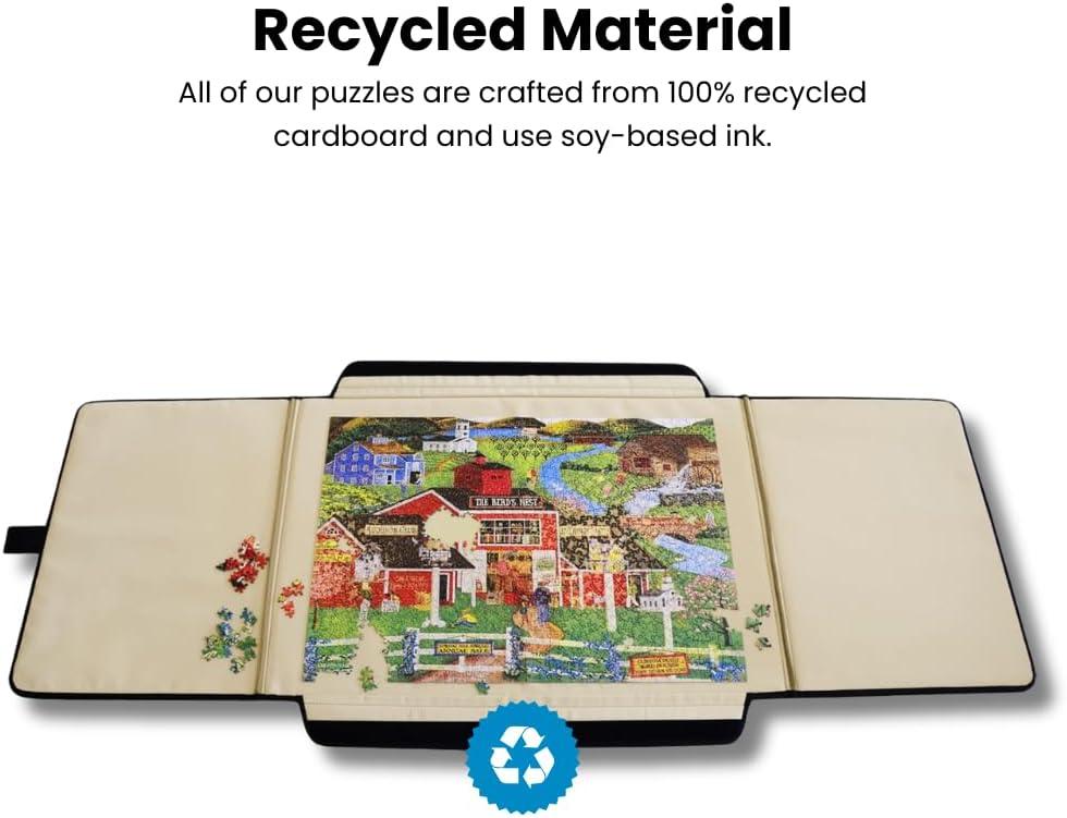 imageMasterPieces Puzzle 1500 Piece Portable Jigsaw Puzzle Board Puzzle Table Foldable Puzzle Caddy Foam Backer 23 x 32Foldable