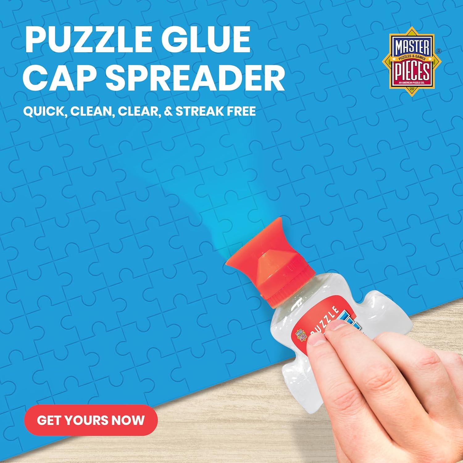 imageMasterPieces Puzzle Glue 5oz Shaped Bottle Clear Jigsaw Puzzle with Vibrant Artwork and Durable Pieces Fun Family Activity Brain Challenge and Educational Entertainment for Teens and AdultsTwo 1 000piece puzzles