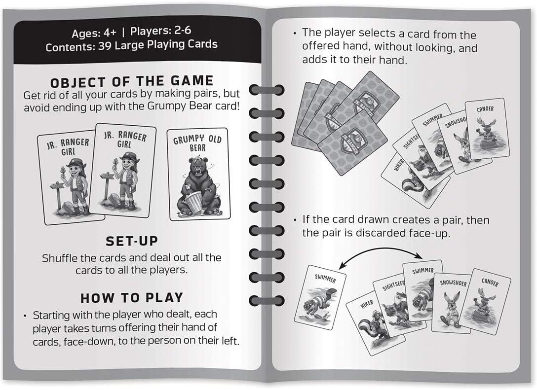 imageMasterpieces Jr Ranger Grumpy Old Bear Card Game Fun Family Game for Kids Ages 4 Includes 39 Illustrated Cards amp Instructions