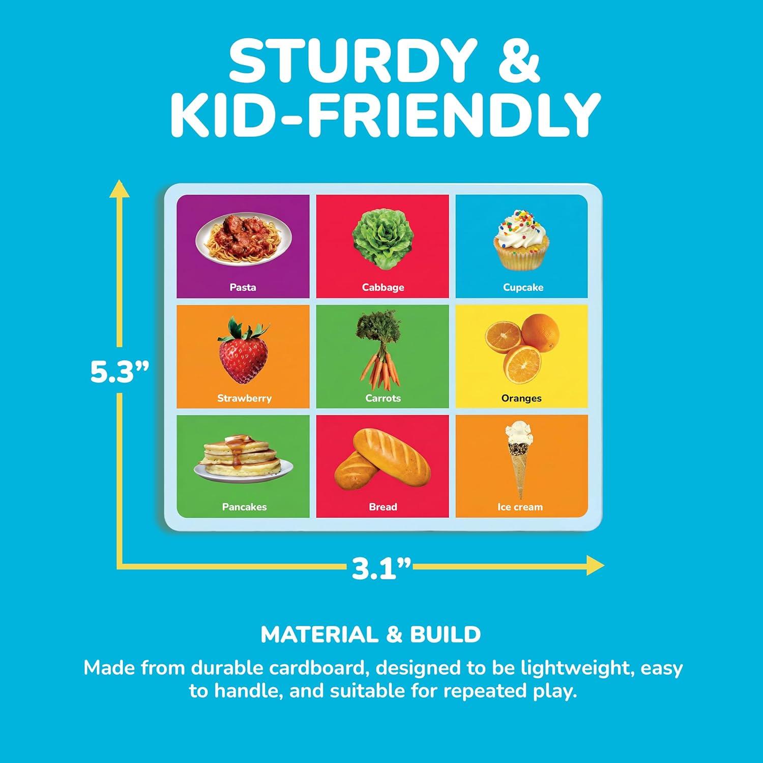 imageMasterpieces Kids Games Food Bingo Game Fun Family Entertainment for Kids and Adults Educational Engaging and Perfect for Game Night Classroom Activities and Interactive Play for All Ages
