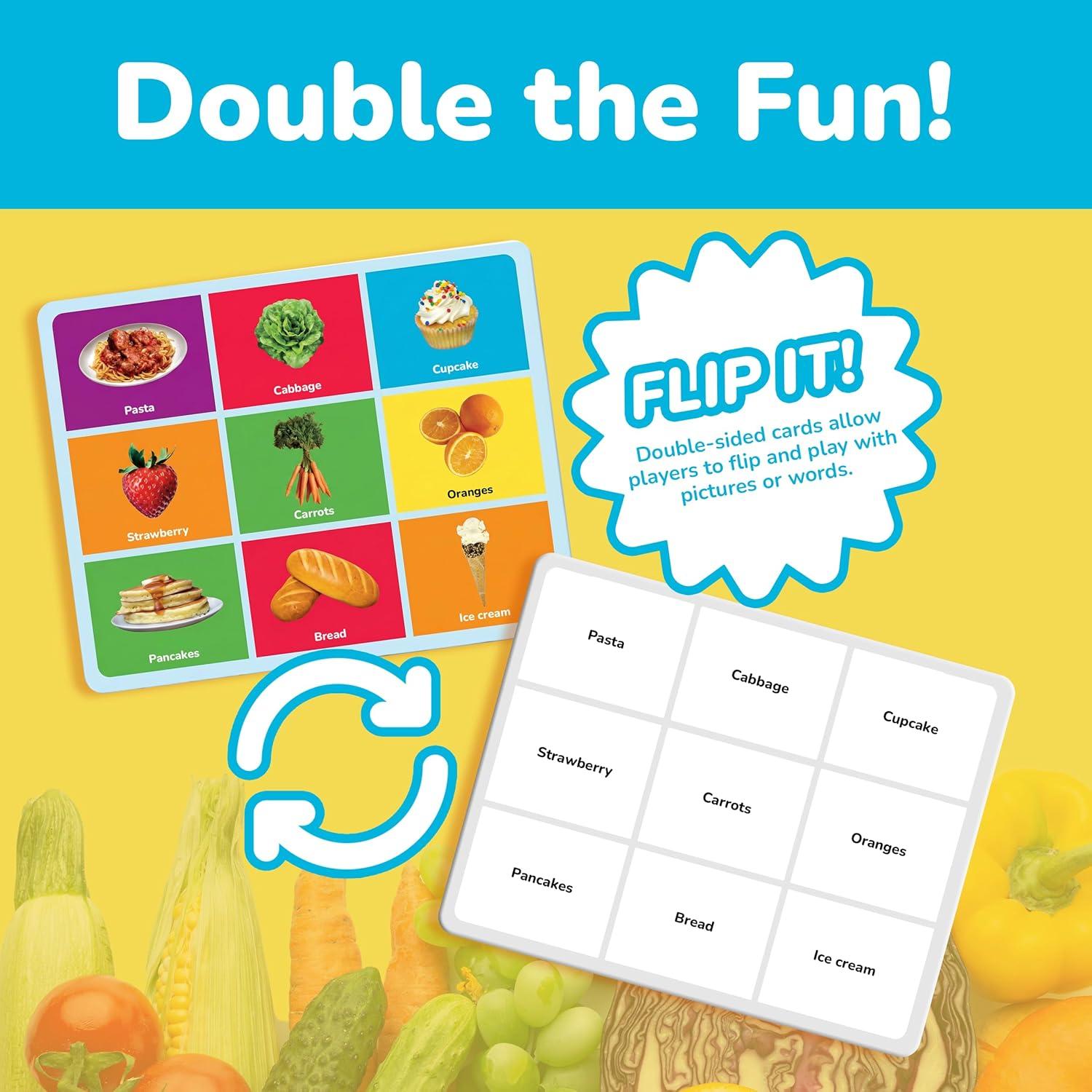 imageMasterpieces Kids Games Food Bingo Game Fun Family Entertainment for Kids and Adults Educational Engaging and Perfect for Game Night Classroom Activities and Interactive Play for All Ages