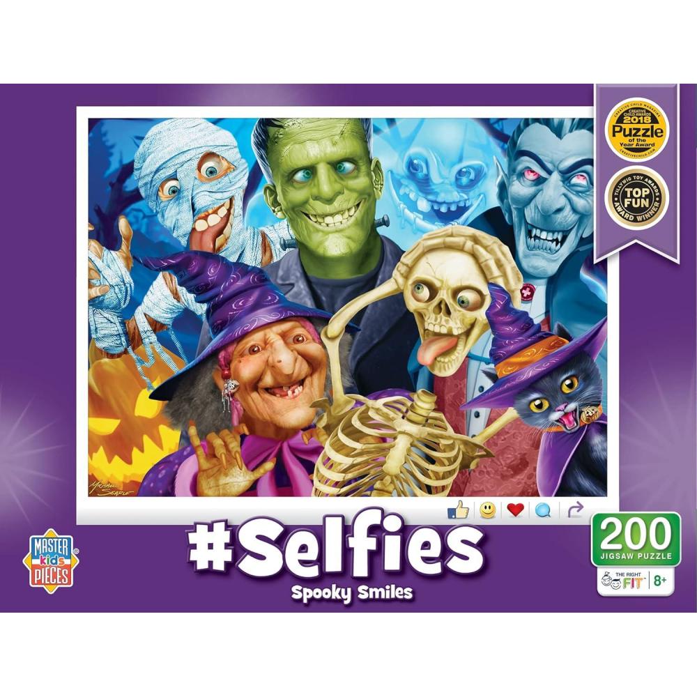 imageHalloween Selfies Spooky Smiles 200pc Puzzle Jigsaw Puzzle with Vibrant Artwork and Durable Pieces Fun Family Activity Brain Challenge and Educational Entertainment for Kids Teens