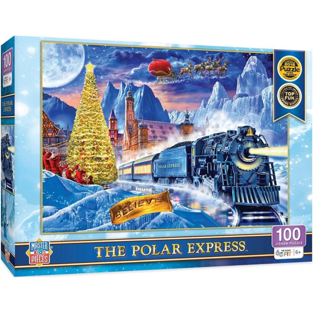 imageMasterPieces 100 Piece Jigsaw Puzzle for Kids Mount Rushmore 14x19The Polar Express