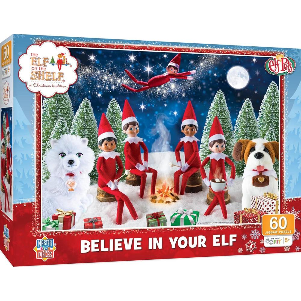 imageMasterPieces 60 Piece Christmas Jigsaw Puzzle for Kids Believe in Your Elf 14x19Believe in Your Elf