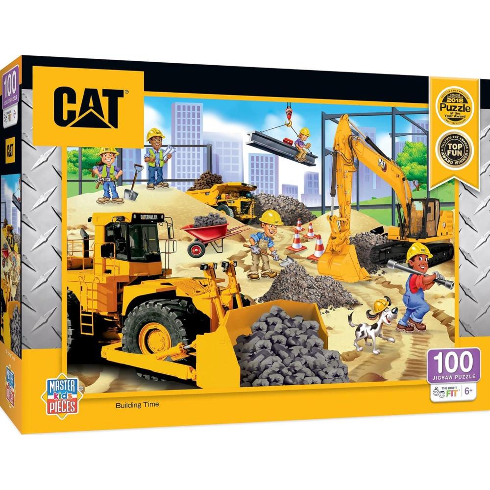 imageMasterPieces 60 Piece Jigsaw Puzzle for Kids CAT Under The Bridge 14x19Building Time
