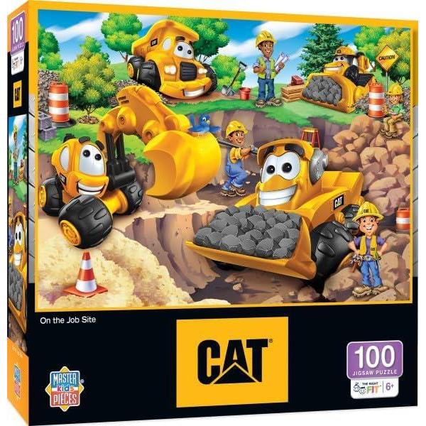 imageMasterPieces 60 Piece Jigsaw Puzzle for Kids CAT Under The Bridge 14x19On the Job Site