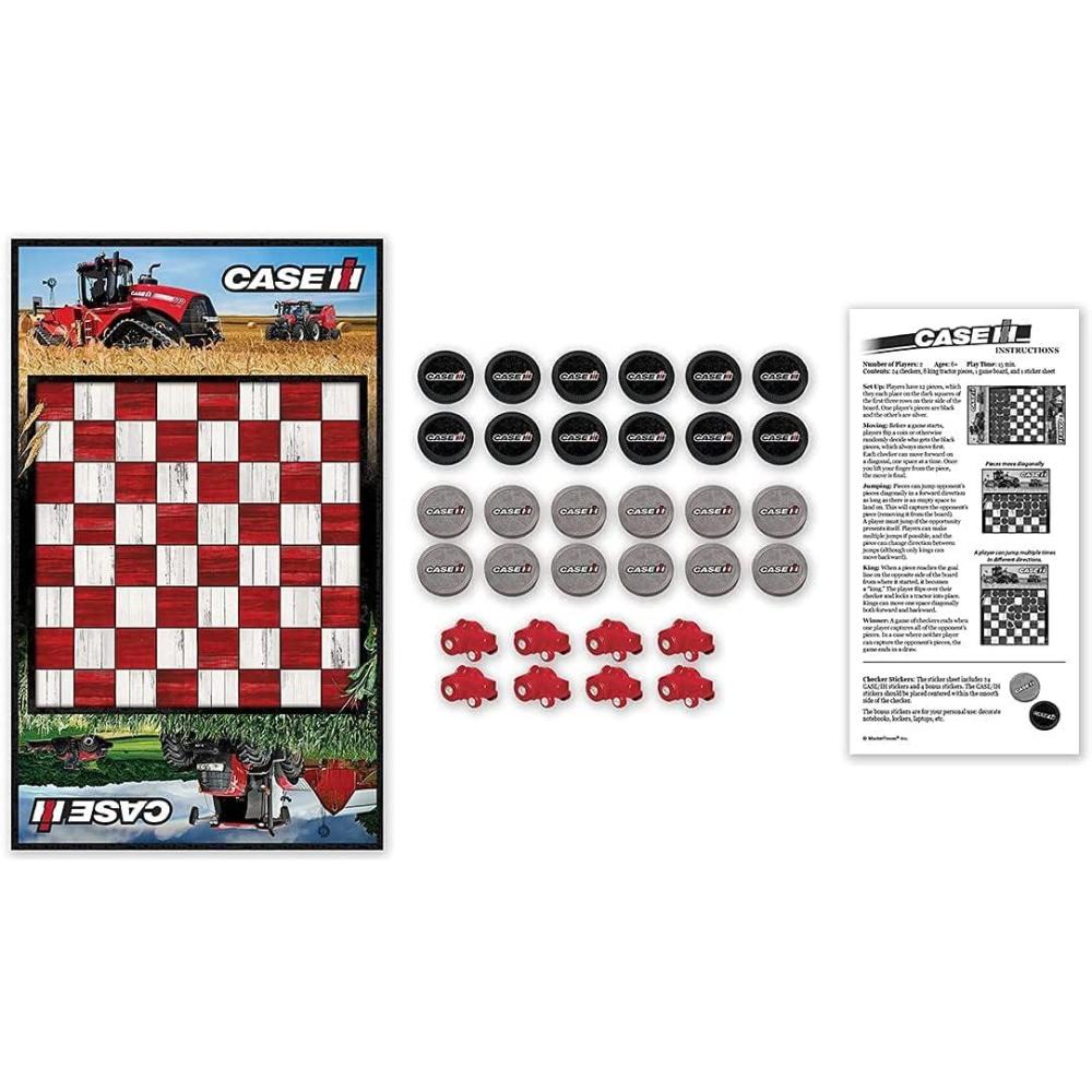 imageMasterPieces Family Game Farmall Case IH Checkers Officially Licensed Board Game for Kids amp Adults