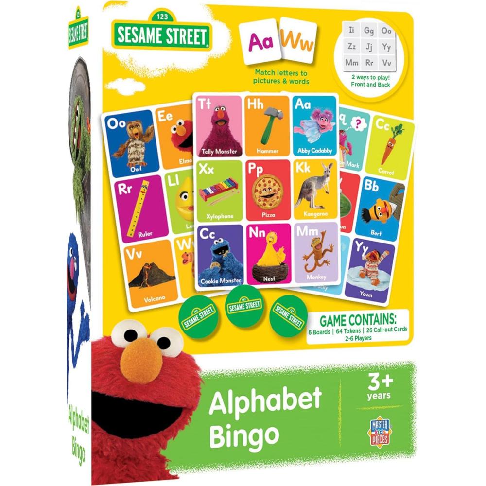 imageMasterPieces Kids Games Sesame Street Alphabet Bingo