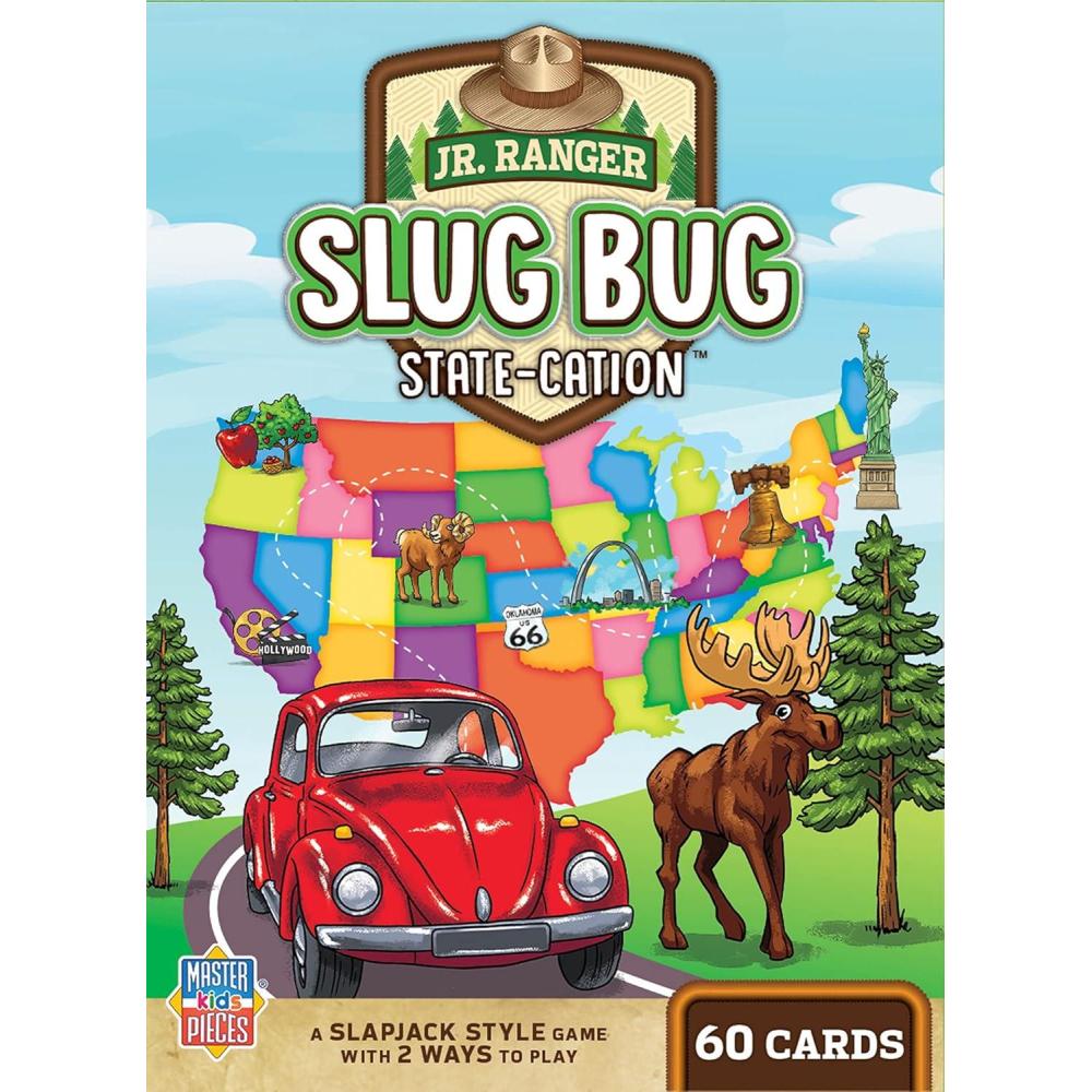 imageMasterPieces Licensed Kids Games Jr Ranger Slug Bug StateCation Card Game Games for Kids amp Family Laugh and Learn