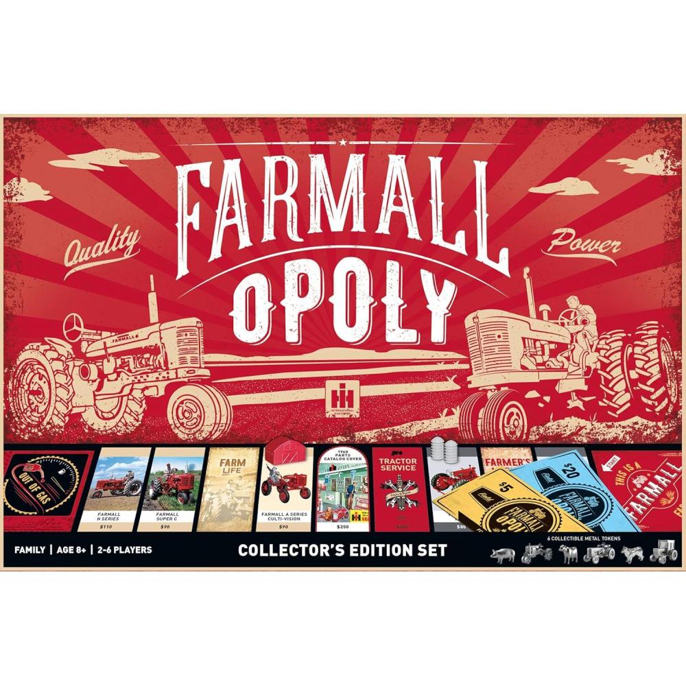 imageMasterPieces Opoly Board Games Farmall Opoly Officially Licensed Board Games for Adults Kids amp Family Multi