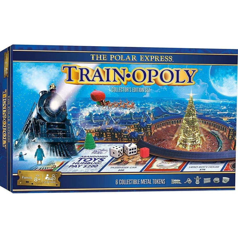 imageMasterPieces Opoly Board Games The Polar Express Train Opoly Officially Licensed Board Games for Adults Kids amp Family