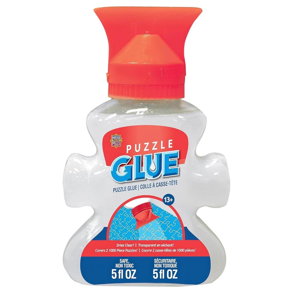 imageMasterPieces Puzzle Glue 5oz Shaped Bottle  Clear  Jigsaw Puzzle with Vibrant Artwork and Durable Pieces  Fun Family Activity Brain Challenge and Educational Entertainment for Teens and AdultsTwo 1 000piece puzzles