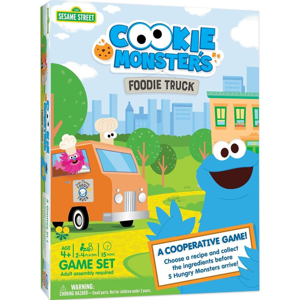 imageMasterPieces Sesame Street Cookie Monster Cooperative Game Fun Family Entertainment for Kids and Adults Educational Engaging and Perfect for Game Night Classroom Activities Interactive