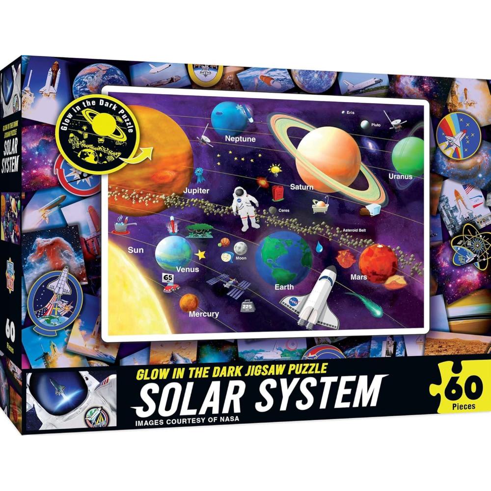 imageMasterpieces 60 Piece Glow in the Dark Nature Puzzle for Kids Abracadabra 14x19NASA Solar System
