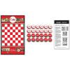 MasterPieces Coca-Cola Themed Checkers Set Board Game – Officially Licensed, Family Game, Includes 24 Pieces & King Caps, Ages 13+