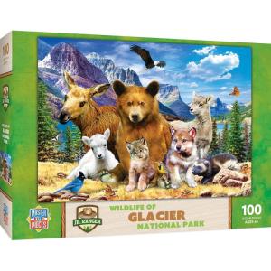 MasterPieces – 100 Piece Jigsaw Puzzle for Kid 6+ Years, Wildlife of Glacier National Park, Educational and Fun Game, Gift Idea for Children, 19″ x 14″
