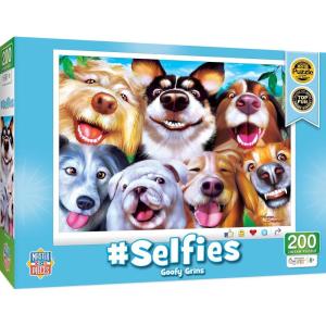 MasterPieces – 200 Piece Jigsaw Puzzle for Kids 8+ Years, #Selfies Barnyard Buddies, Educational and Family Fun Game, Gift Idea for Children, 19″ x 14″(Goofy Grins)