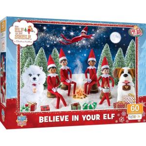 MasterPieces 60 Piece Christmas Jigsaw Puzzle for Kids – Believe in Your Elf – 14″x19″(Believe in Your Elf)