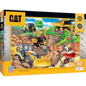 MasterPieces 60 Piece Jigsaw Puzzle for Kids – CAT Under The Bridge – 14″x19″(Day at the Quarry)