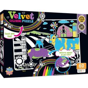 MasterPieces 60 Piece Jigsaw Puzzle for Kids – Horse and Pony Velvet Coloring – 14″x19″(Farm)
