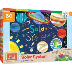 MasterPieces 60 Piece Space Puzzle for Kids – Solar System – 19″x14″(Hello World Solar System)